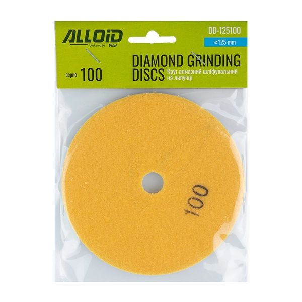 Круг алмазний на липучці черепашка  Alloid 125мм, зерно 100 DD-125100(400)2