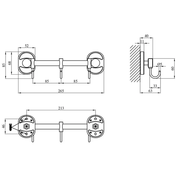 Тримач для рушника Kroner KRM Elbe-ACC2914-3 CV022875