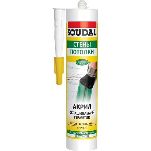 Герметик акриловий Soudal сірий 280мл
