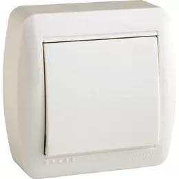 Вимикач Lezard 1кл.накладний білий 711-0200-100