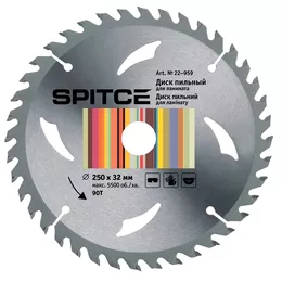 Пильний диск Spitce по ламінату 250х32х90Т 22-959