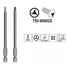 Біта Yato TRI-WING 100мм #2#4 YT-0497