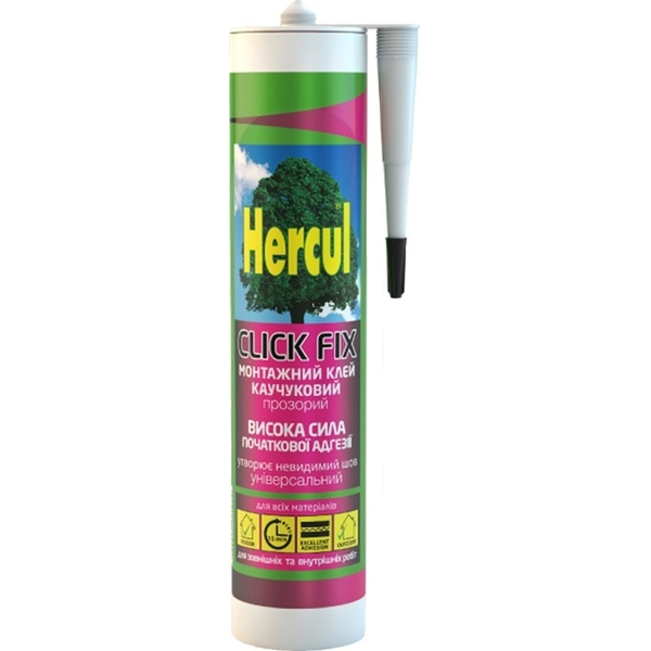 Клей каучуковий Hercul прозорий 280мл HG250