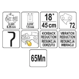 Ланцюг до пили YATO 0.325